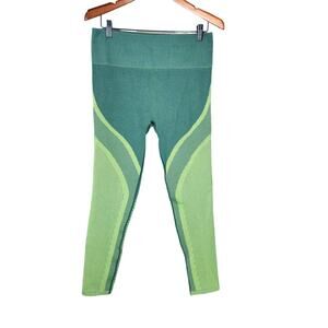 FABLETICS sz L Jessie High-Waisted Seamless Turbo Leggings Green
